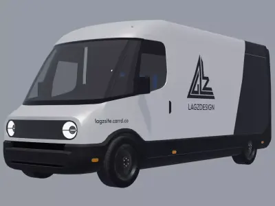 Delivery Van - Low poly Low-poly 3D model