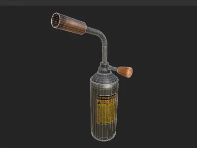 Gas burner Low-poly 3D model