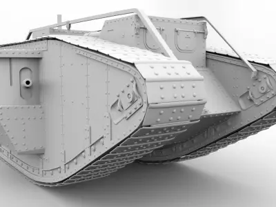 World War I tank 3D model