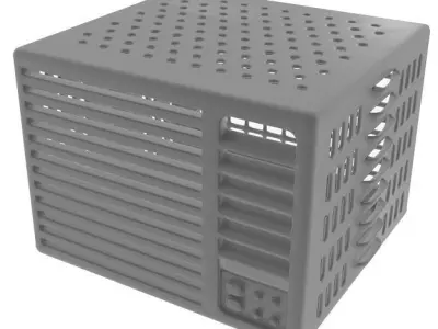 Window Air Conditioner Low-poly 3D model