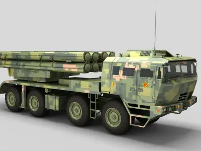 Chinese PHL-16 Rocket System 3D model