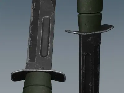 Hunting Knife Free low-poly 3D model get