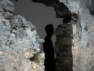 Abandoned House Ruined Part Scan - House Wall 3D model