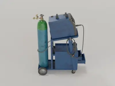 Garage - mig welder Low-poly 3D model