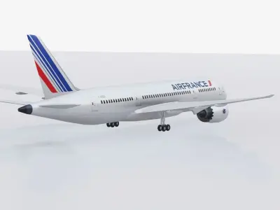 Boeing 787 Dreamliner Air france Low-poly 3D model