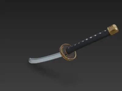 Japanese Katana Sword - Traditional samurai blade  3D model