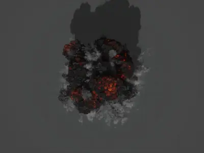 Gasoline Explosion 3D model 3D model