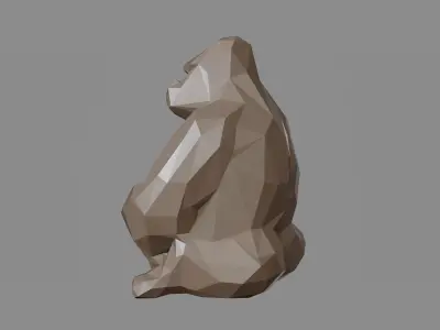 Lowpoly Gorilla 3D model