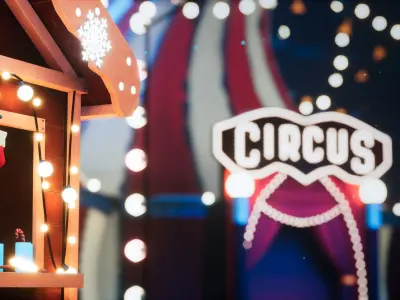 Circus Tent Stylized Model Low-poly 3D model