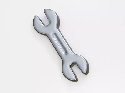 Spanner Wrench Low-poly 3D model