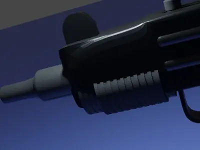 Uzi Submachine gun Free low-poly 3D model