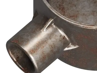 Rusty Steel Electrical Junction Box 3D model