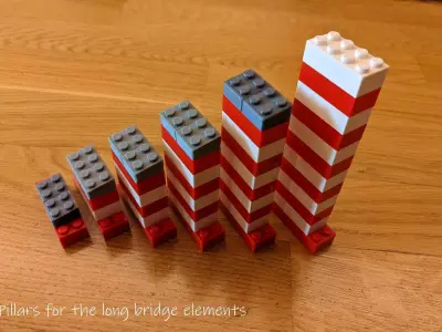 LEGO compatible bridge or slope train track elements 3D print model