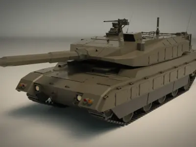 Low Poly Tank 03 Low-poly 3D model