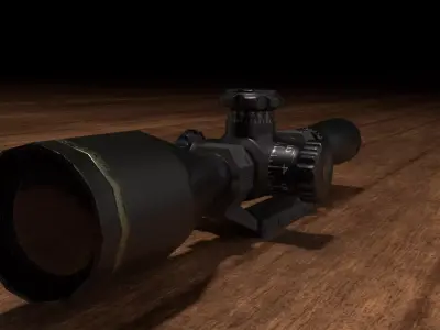 Scope 4-20X zoom Low-poly 3D model