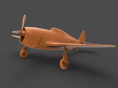 P-47 Thunderbolt US 3D print model