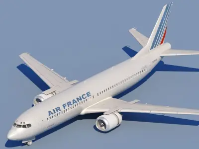 737 400 AirFrance With Interior 3D model