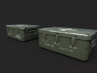 Military kits Low-poly 3D model