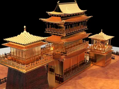 Chinese ancient house 3D model order