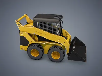 Skid-Steer Loader Low-poly 3D model