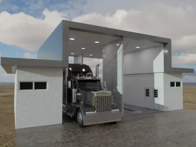 Truck Services Free 3D model