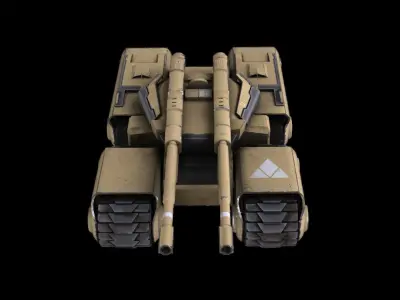 Futuristic Tank 3D model by gravyjohn