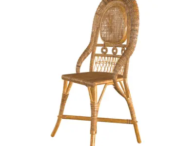 Traditional chair ANTICA low poly PBR Low-poly 3D model