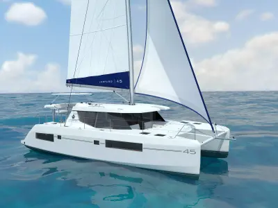 Leopard 45 catamaran 3D model