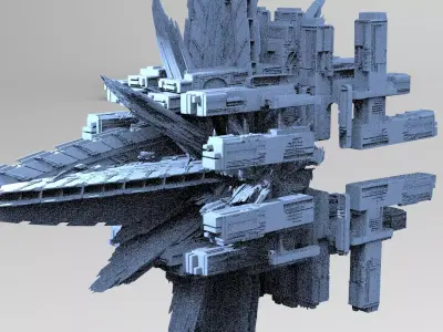 Alien Inquisitor Grand Ship 1  3D model