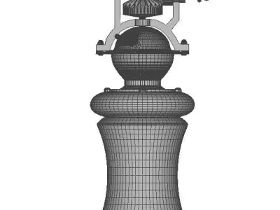 Antique Pepper Mill 3D model