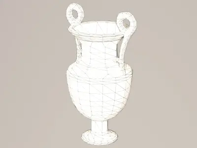 Antique Ancient Clay Vase ceramic pottery Low-poly 3D model