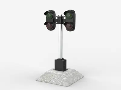 Traffic signs  3D model purchase