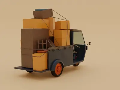 Rickshaw 3D model