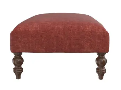 Antique Rug Fragment Ottoman Table 3D model