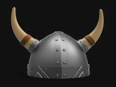 Metallic Viking Helmet Virtual  3dPrint 3D model