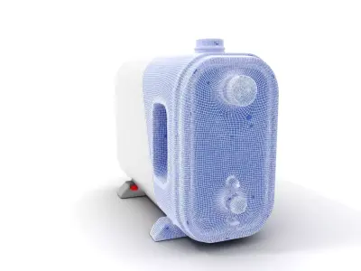 Futuristic Boiler Model Pack with Transparent Element Low-poly 3D model