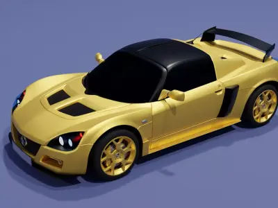 Opel Speedster racing car Free low-poly 3D model