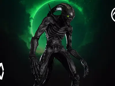 Alien Monster 2 Low-poly 3D model purchase