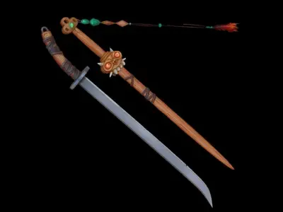 sword chinese 3D model