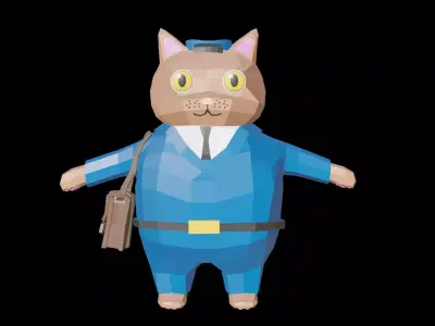Post cat Free 3D model