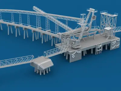 Cement Plant 3D model purchase