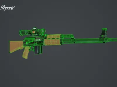 Zastava M76  3D model