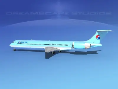 McDonnell Douglas MD83 Korean Air 3D model