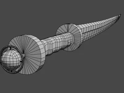 blood swordsmans blade Low-poly 3D model