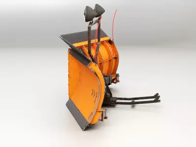Used Snowplow V Blade 3D model