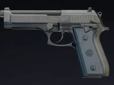 Taurus PT92 Low Poly Low-poly 3D model