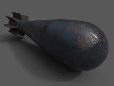 Mortar Projectile 60mm M69 3D model purchase
