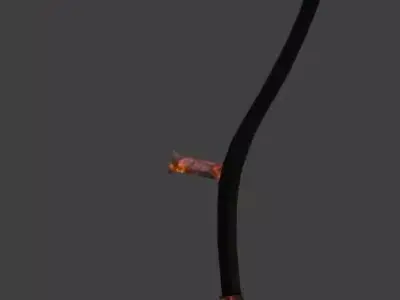 Scythe flaming 3D model