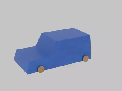 Toy car Low-poly 3D model 15