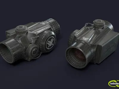 Gun sights Collimator sight Low-poly 3D model